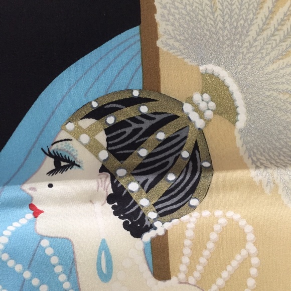 Erte. Scarf “A Night at the Opera” 100/% silk - Picture 6 of 8